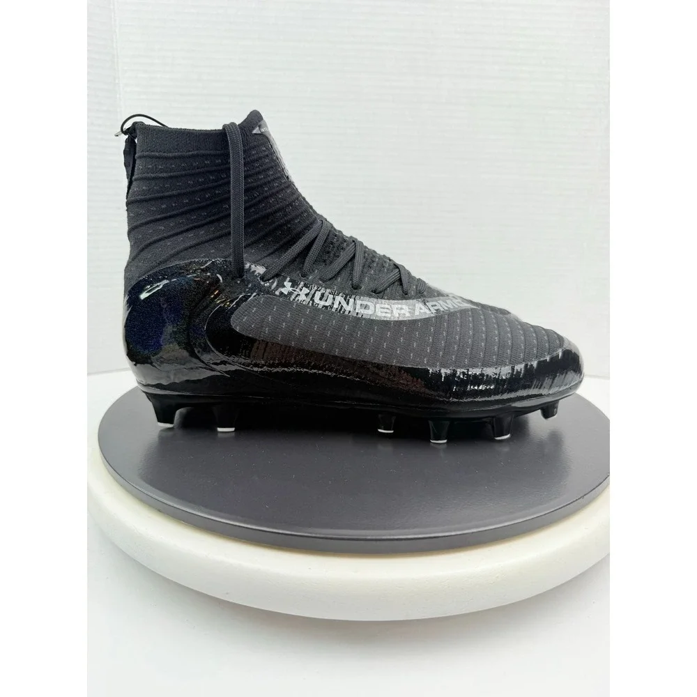Under Armour 2.0 MC Knit Highlight Mens Sz 8.5 Black Football Cleats 3027304-001